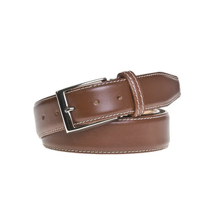 Cognac Italian Calf Leather Belt by Roger Ximenez: Bespoke Belts and Leather Accessories, handmade leather goods main product photo