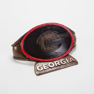 Georgia Bulldogs Cast Bronze G Belt Sculpture by College Bronze