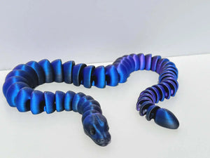 Color Shift Snake 3D Printed Fidget Toy | Large Reptile Sensory Toy by Mushroom Lady Co, paper gift detail photo 4