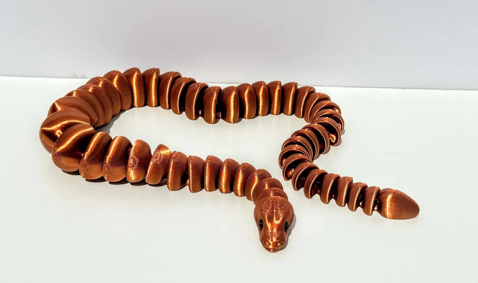 Color Shift Snake 3D Printed Fidget Toy | Large Reptile Sensory Toy by Mushroom Lady Co, paper gift detail photo 5