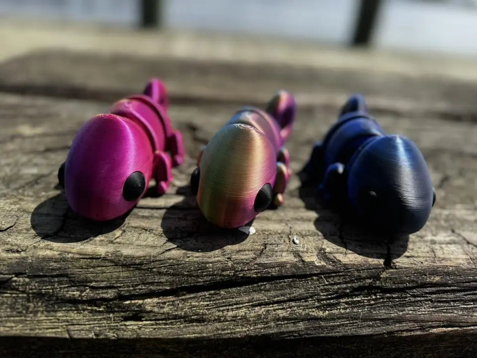 Color-Shifting Chameleon 3D Printed Fidget Toy | Large Sensory Toy by Mushroom Lady Co, paper gift main product photo