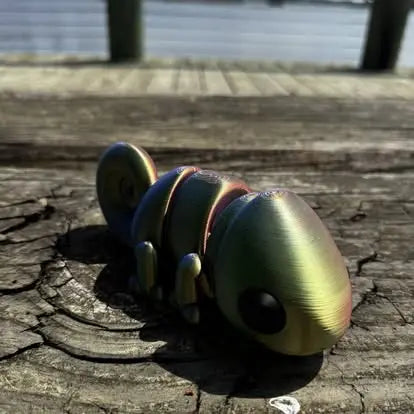 Color-Shifting Chameleon 3D Printed Fidget Toy | Large Sensory Toy by Mushroom Lady Co, paper gift detail photo 5