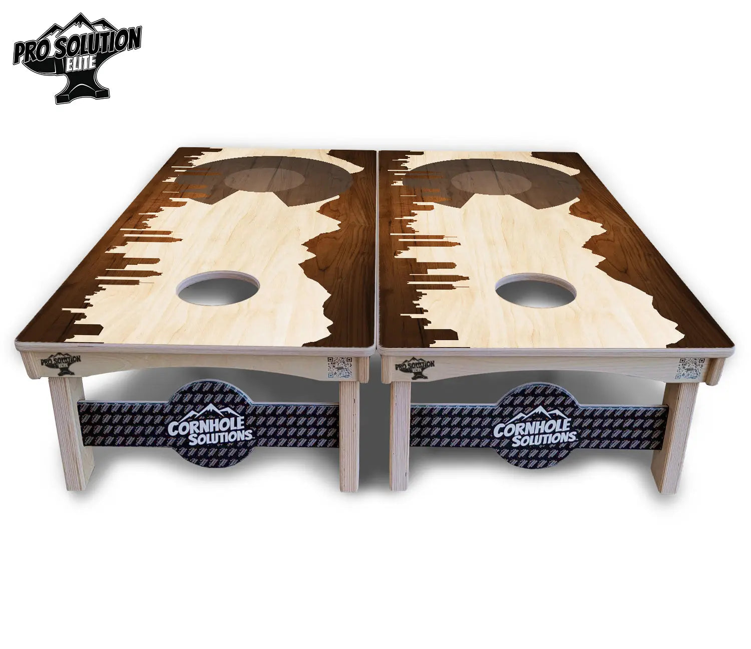 Colorado Wood Skyline Cornhole Boards - Pro Solution Elite Series by Cornhole Solutions, custom cornhole board detail photo 3