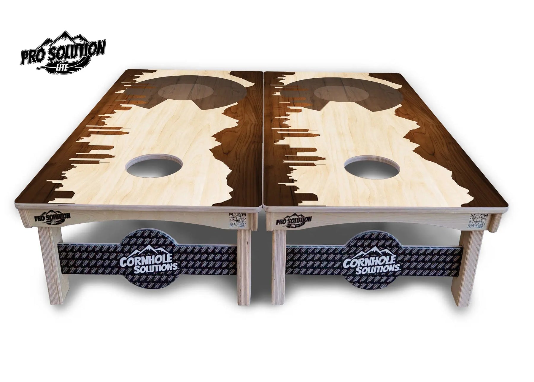Colorado Wood Skyline Cornhole Boards - Pro Solution Lite Series by Cornhole Solutions, custom cornhole board detail photo 3