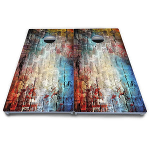 Colorful Brick Cornhole Boards - All Weather Series by Cornhole Solutions, custom cornhole board detail photo 3