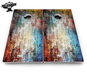 Colorful Brick Cornhole Boards - Pro Solution Elite Series by Cornhole Solutions, custom cornhole board detail photo 4