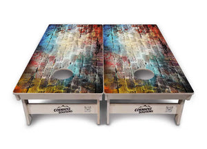 Colorful Brick Cornhole Boards - Professional Tournament Series by Cornhole Solutions, custom cornhole board detail photo 2