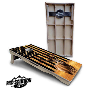 Colorful Deer & Fish Cornhole Boards - Pro Solution Lite Series by Cornhole Solutions, custom cornhole board detail photo 3