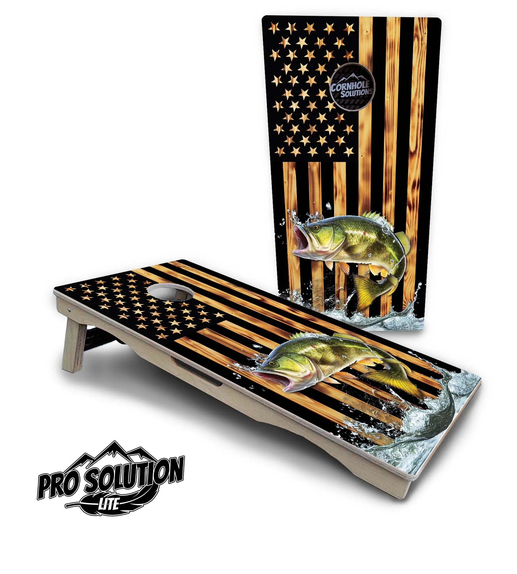Colorful Deer & Fish Cornhole Boards - Pro Solution Lite Series by Cornhole Solutions, custom cornhole board detail photo 7
