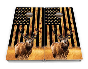 Colorful Deer & Fish Cornhole Boards - Professional Tournament Series by Cornhole Solutions, custom cornhole board detail photo 2