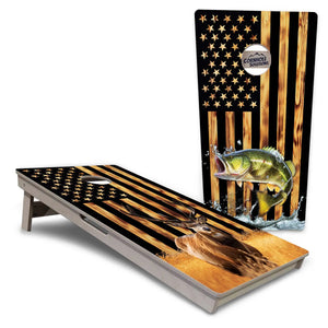 Colorful Deer & Fish Cornhole Boards - Professional Tournament Series by Cornhole Solutions, custom cornhole board detail photo 4