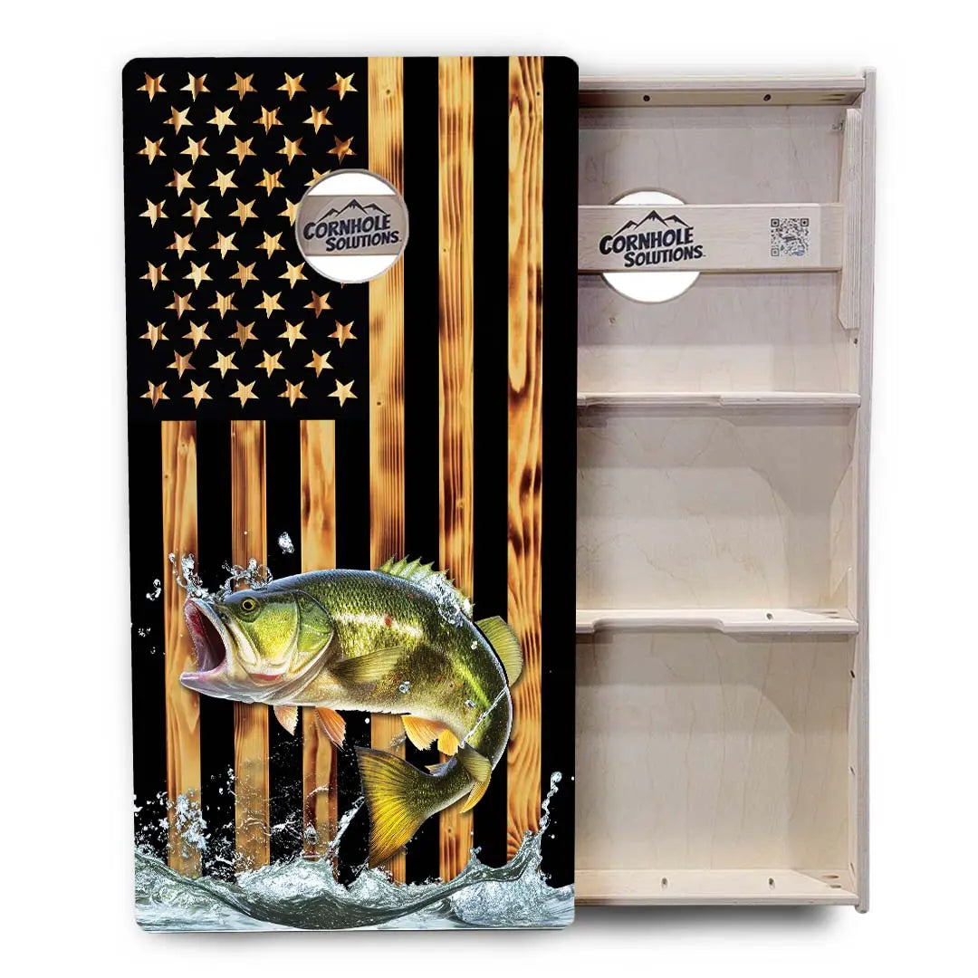 Colorful Deer & Fish Cornhole Boards - Professional Tournament Series by Cornhole Solutions, custom cornhole board detail photo 6