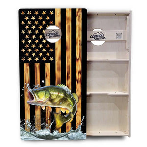Colorful Deer & Fish Cornhole Boards - Professional Tournament Series by Cornhole Solutions, custom cornhole board detail photo 6