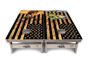 Colorful Deer & Fish Cornhole Boards - Professional Tournament Series by Cornhole Solutions, custom cornhole board detail photo 7
