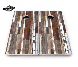 Colorful Planks Cornhole Boards - Pro Solution Lite Series by Cornhole Solutions, custom cornhole board detail photo 3