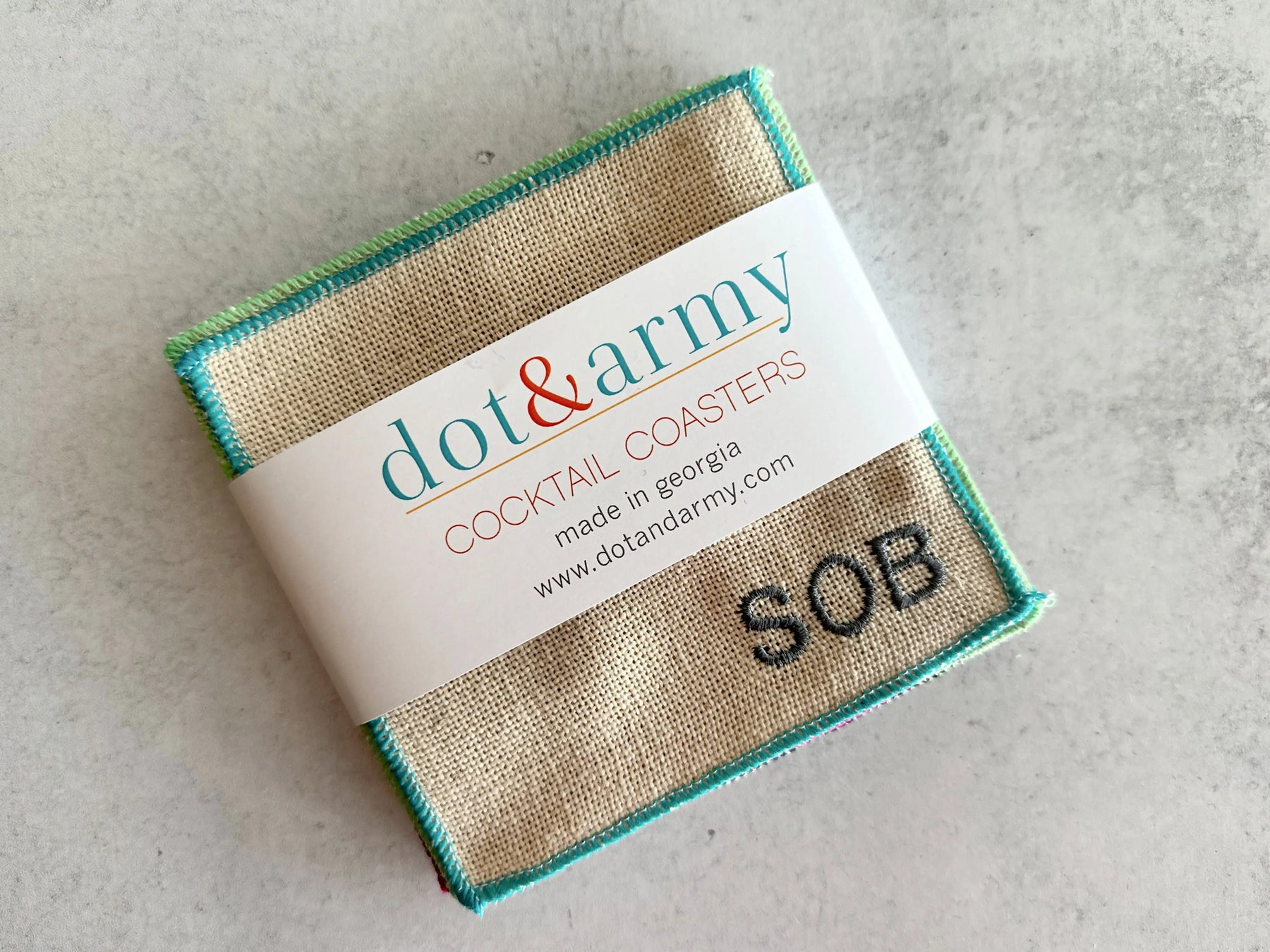 Colorful Sweary Cocktail Coasters, set of 8 by Dot and Army, Southern home decor main product photo
