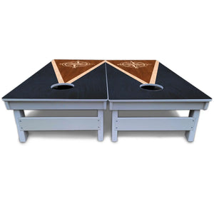 Compass Stain Triangle Cornhole Boards - All Weather Series by Cornhole Solutions, custom cornhole board detail photo 6