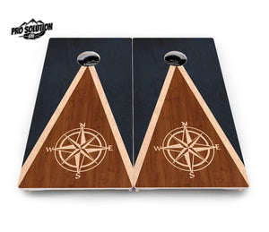 Compass Stain Triangle Cornhole Boards - Pro Solution Lite Series by Cornhole Solutions, custom cornhole board detail photo 3
