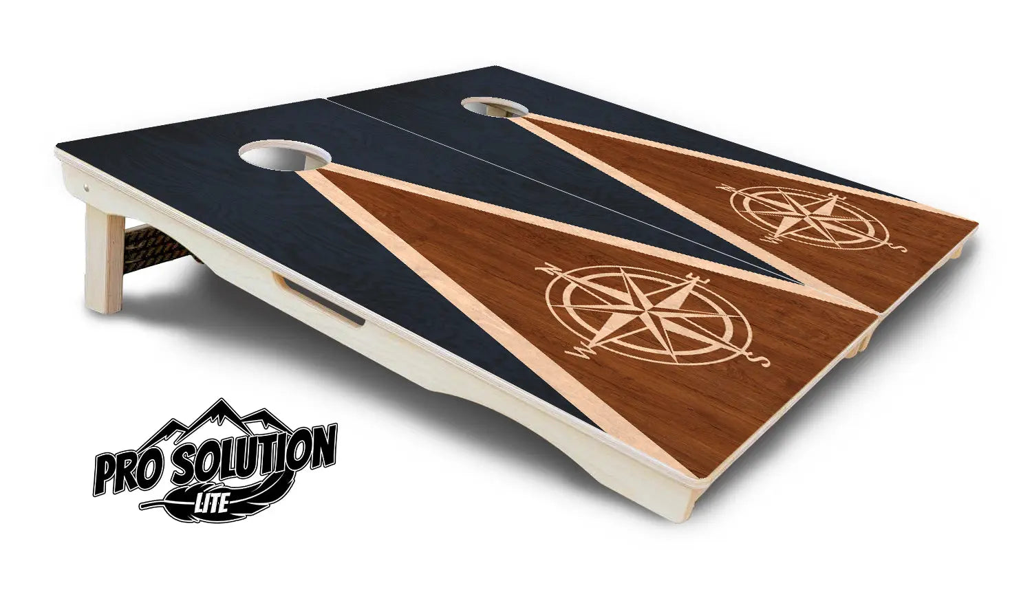 Compass Stain Triangle Cornhole Boards - Pro Solution Lite Series by Cornhole Solutions, custom cornhole board detail photo 5