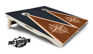 Compass Stain Triangle Cornhole Boards - Pro Solution Lite Series by Cornhole Solutions, custom cornhole board detail photo 5