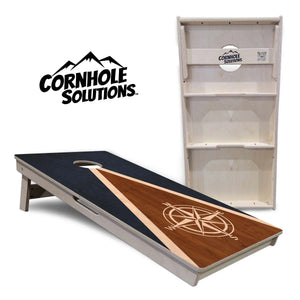 Compass Stain Triangle Cornhole Boards - Professional Tournament Series by Cornhole Solutions, custom cornhole board detail photo 5