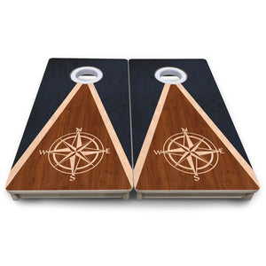 Compass Stain Triangle - Mini or Vacation Size Cornhole Boards by Cornhole Solutions, custom cornhole board detail photo 8