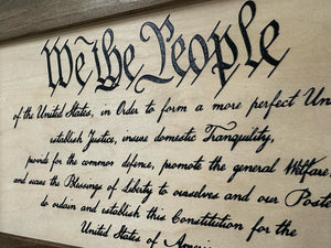 We The People Constitution Gun Concealment Furniture - Handcrafted Hidden Gun Storage Wall Decor - Hidden Safe Furniture with Magnetic Lock for Quick by Bellewood Designs