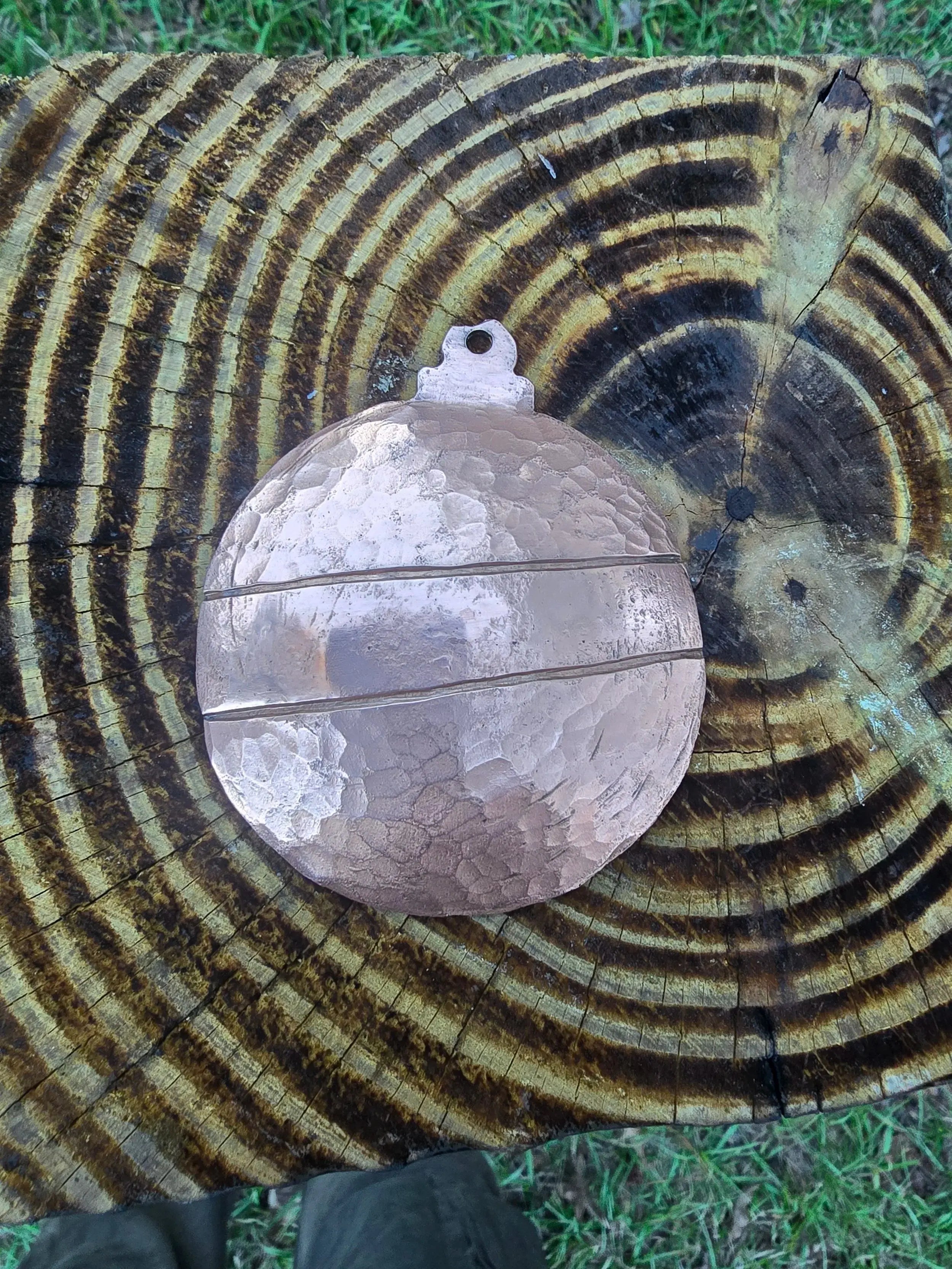 Copper Ball Ornament by Redbeard's Forge LLC, Southern home decor main product photo