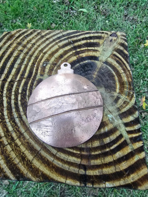 Copper Ball Ornament style 2 by Redbeard's Forge LLC, Southern home decor main product photo