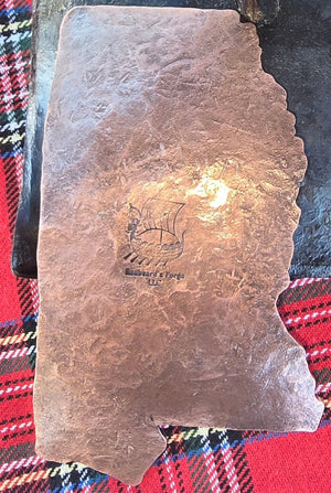 Copper Mississippi Dish by Redbeard's Forge LLC, Southern home decor detail photo 4