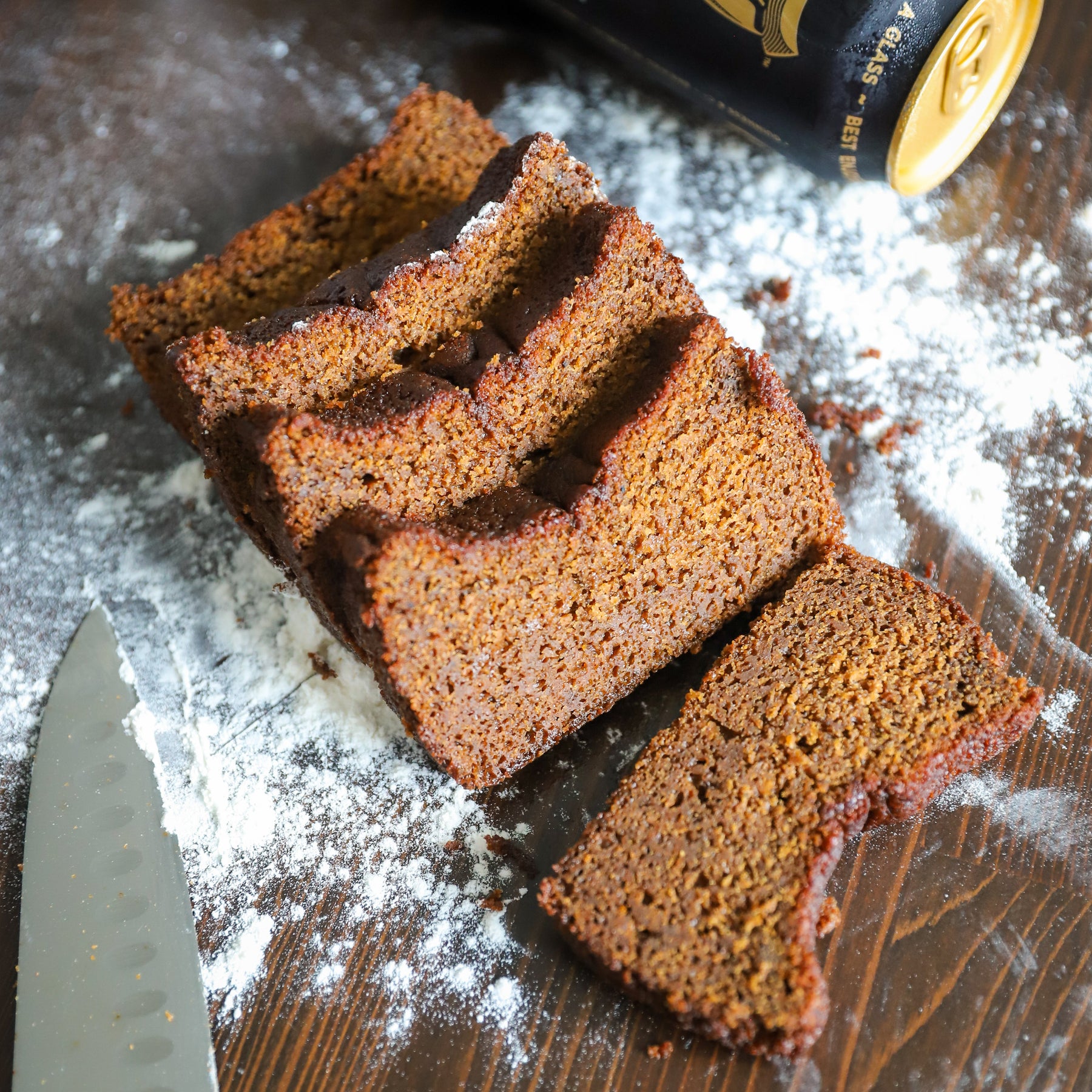 Traditional Irish Guinness Gingerbread detail view by Two and a Half Irishmen - Traditional Irish Baking