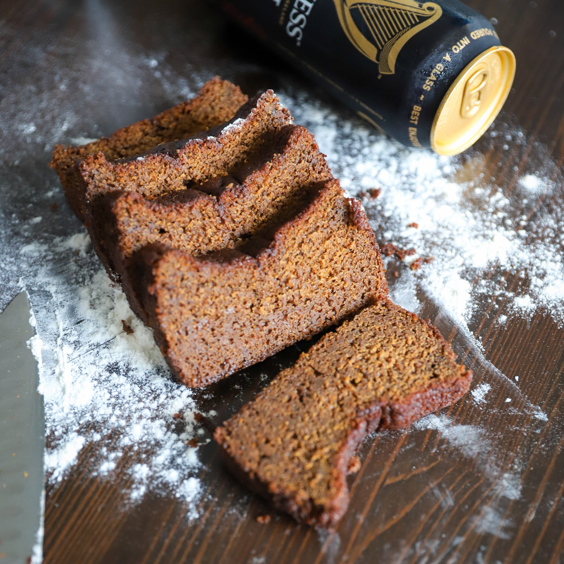 Traditional Irish Guinness Gingerbread detail view by Two and a Half Irishmen - Traditional Irish Baking