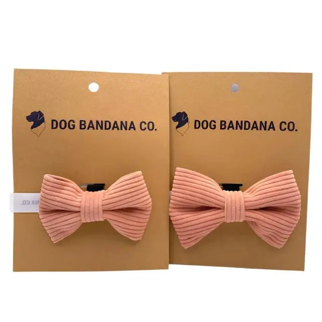Corduroy Pet Bow Tie by Dog Bandana Co., pet accessory main product photo