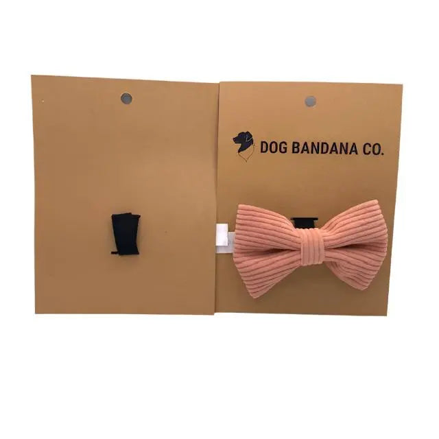 Corduroy Pet Bow Tie by Dog Bandana Co., pet accessory detail photo 2