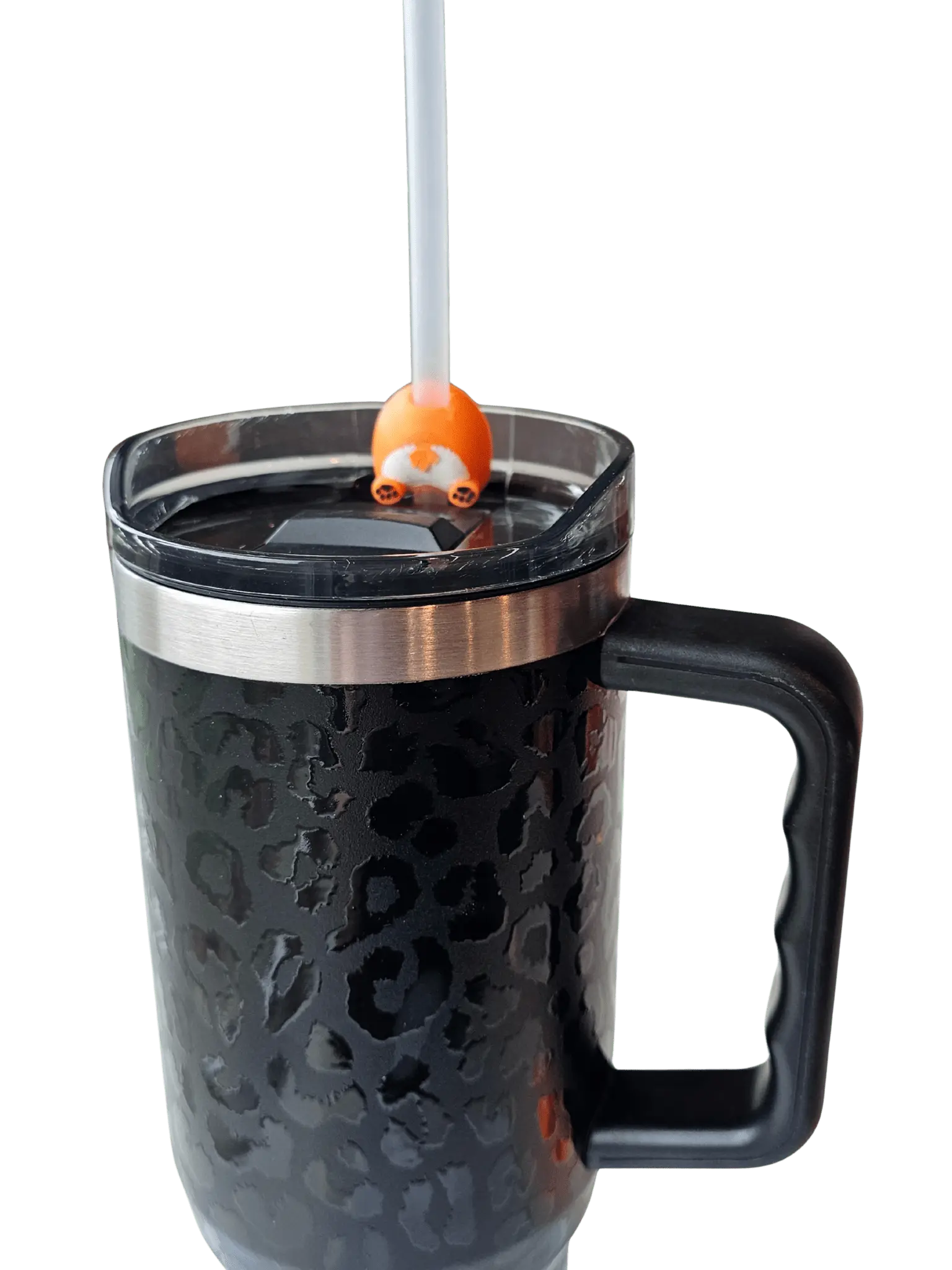 Corgi Butt Straw Topper – 3D-Printed Tumbler Charm by The Tween Space, custom drinkware detail photo 2