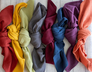 Cotton Crinkle Cloth Napkins, set of four by Dot and Army, cloth napkins main product photo