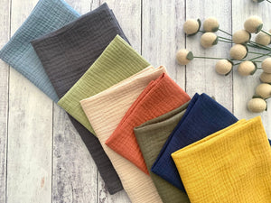Cotton Crinkle Cloth Napkins, set of four by Dot and Army, cloth napkins detail photo 3