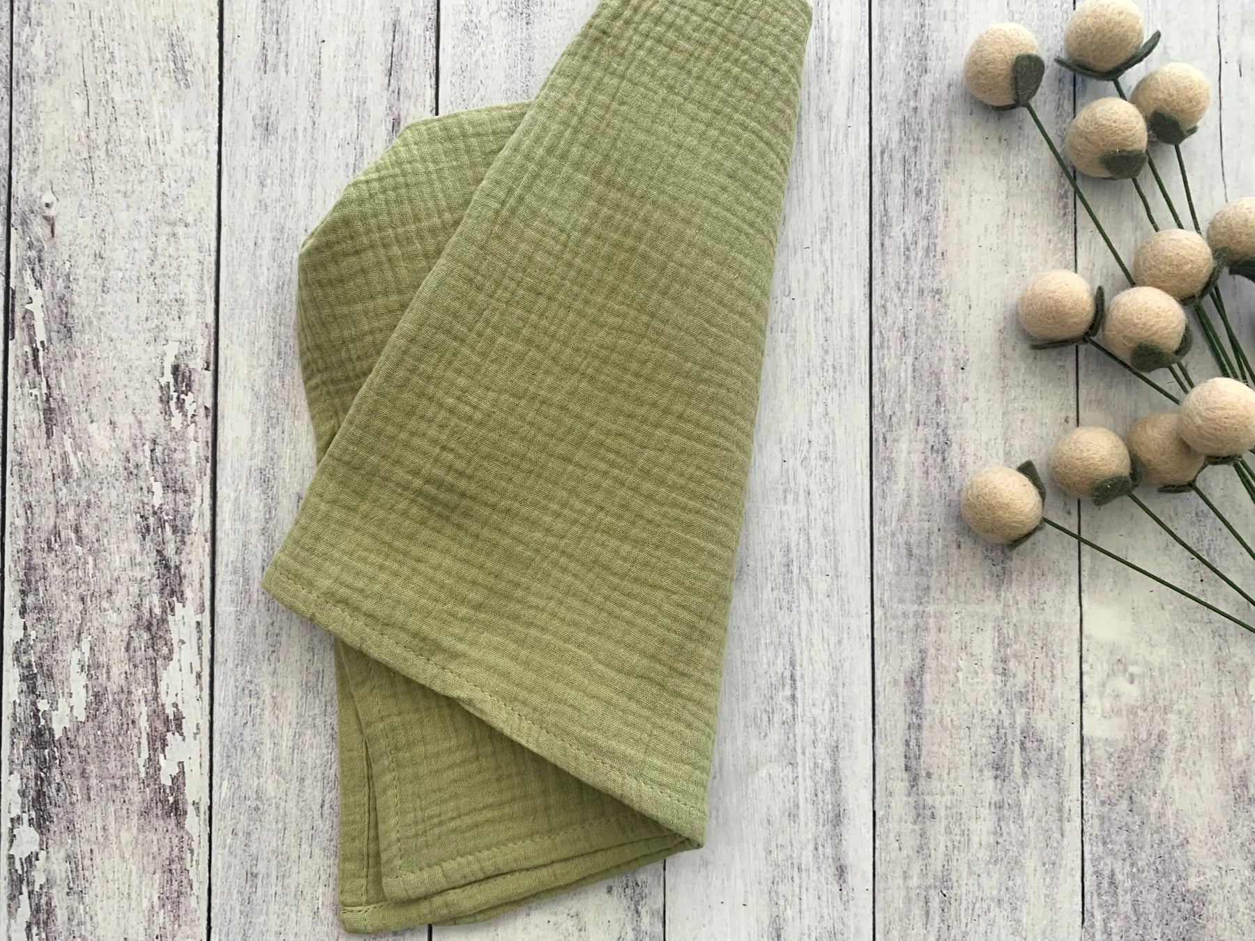 Cotton Crinkle Cloth Napkins, set of four by Dot and Army, cloth napkins detail photo 13