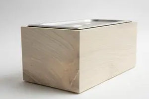 Countertop Compost Bin - Noaway© in Magnolia Wood and Stainless Steel by Alabama Sawyer, Southern lifestyle apparel detail photo 5