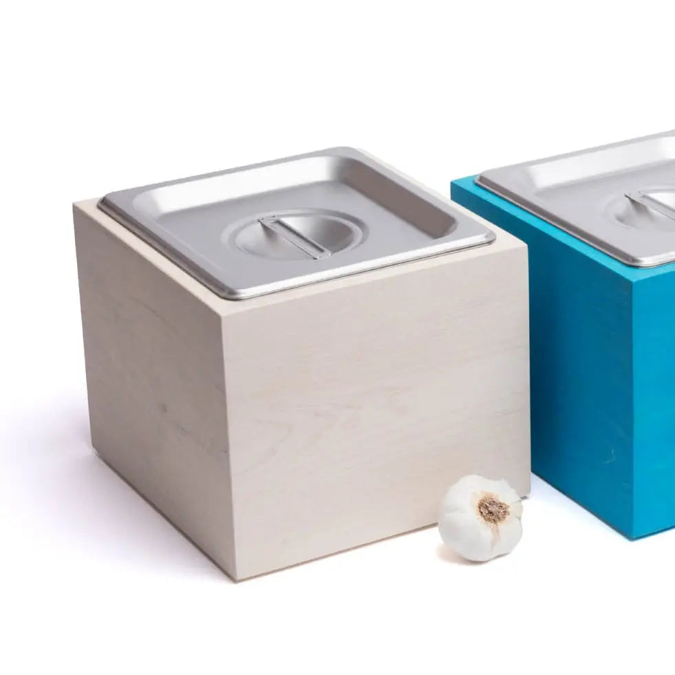 Countertop Compost Bin - Noaway© in Magnolia Wood and Stainless Steel by Alabama Sawyer, Southern lifestyle apparel detail photo 10