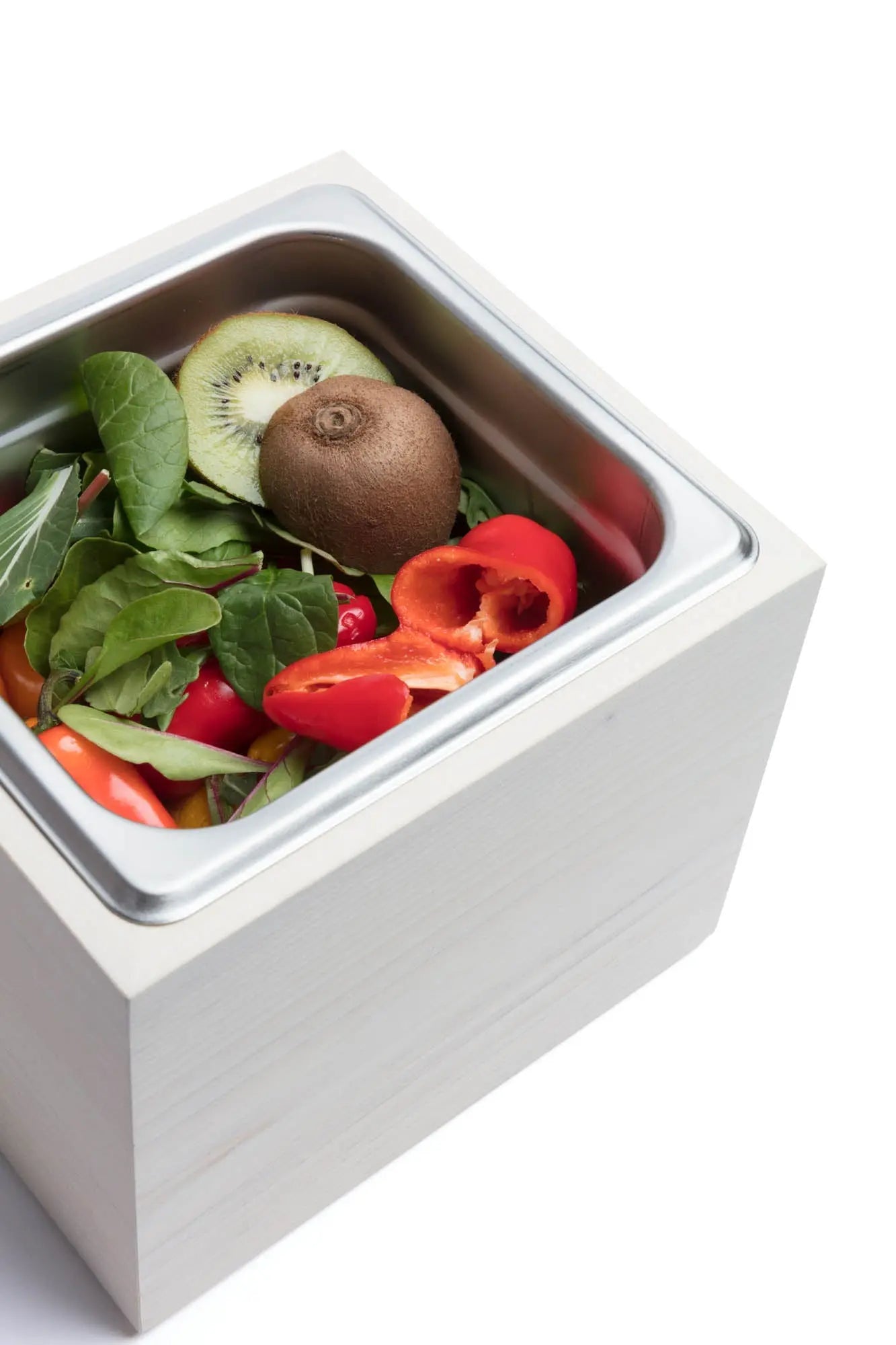 Countertop Compost Bin - Noaway© in Magnolia Wood and Stainless Steel by Alabama Sawyer, Southern lifestyle apparel detail photo 12