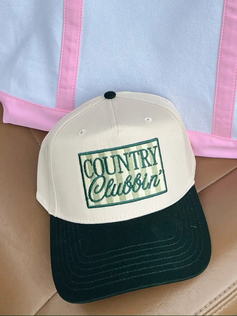 Country Clubbin' - Vintage Trucker Hat by KenzKustomz, Southern lifestyle apparel main product photo
