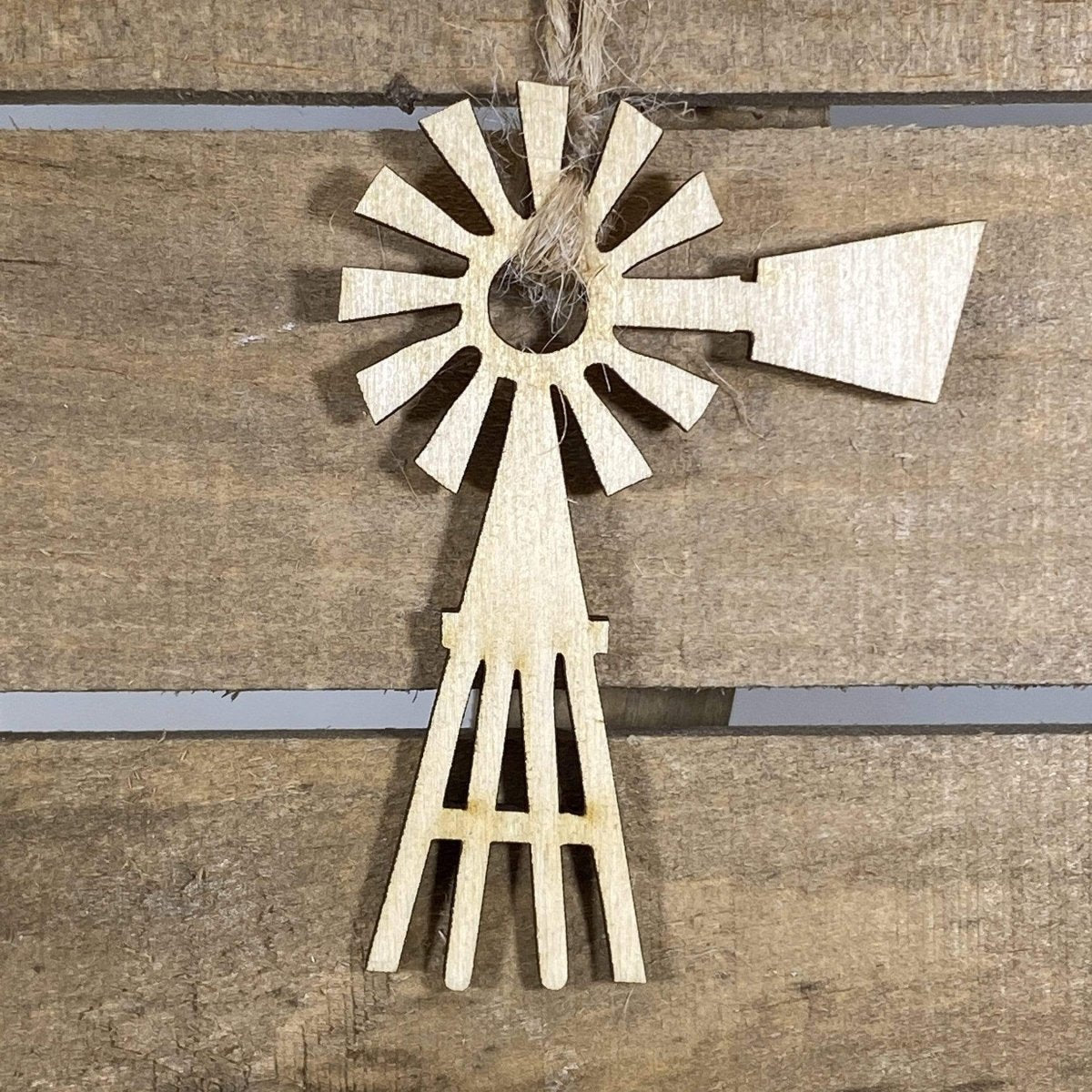 Country Windmill Wooden Christmas Ornament | Rustic Farm Decor by Cate's Concepts, LLC, Southern home decor main product photo