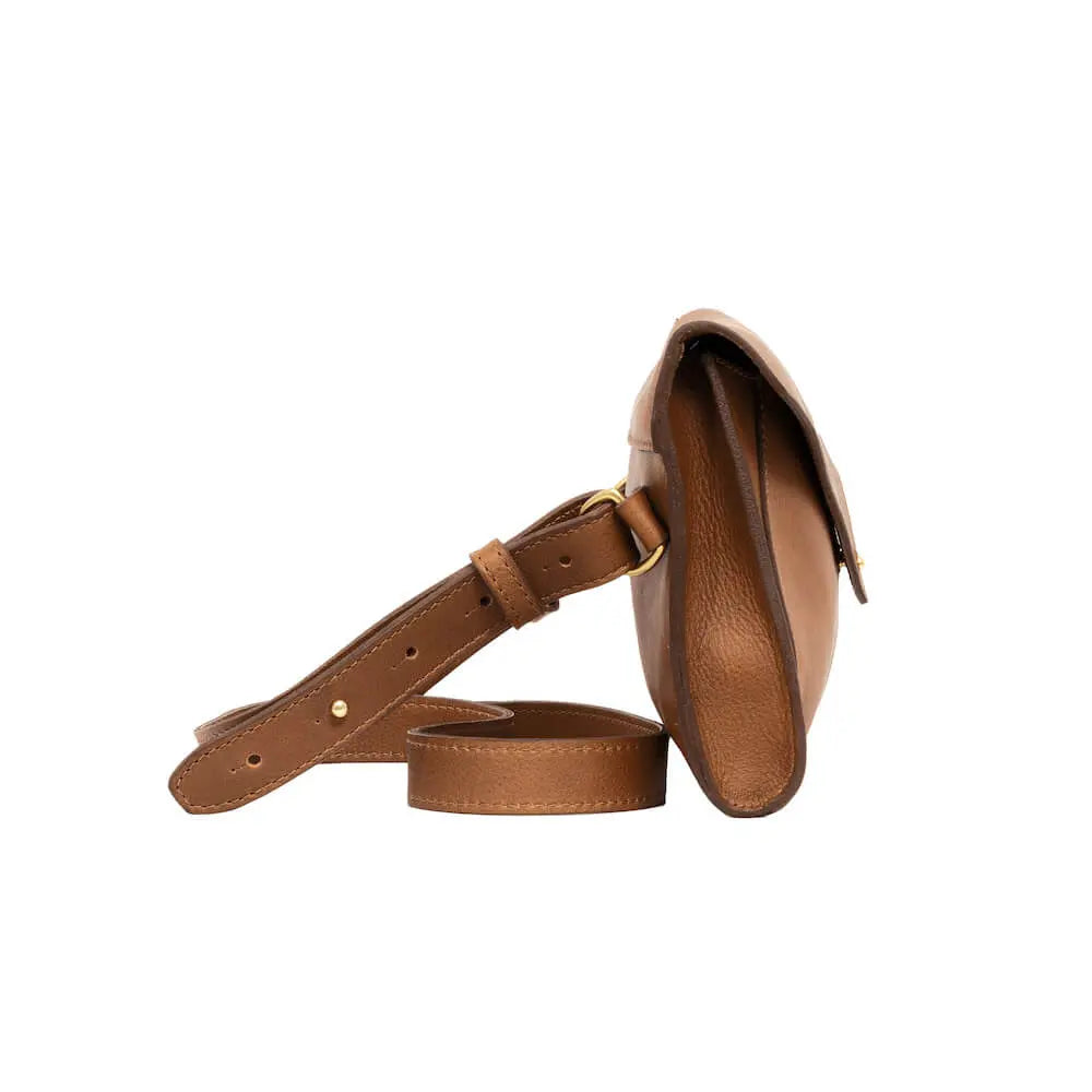 Craft & Forge Leather Crossbody Bag by Mission Mercantile Leather Goods, natural skincare detail photo 14