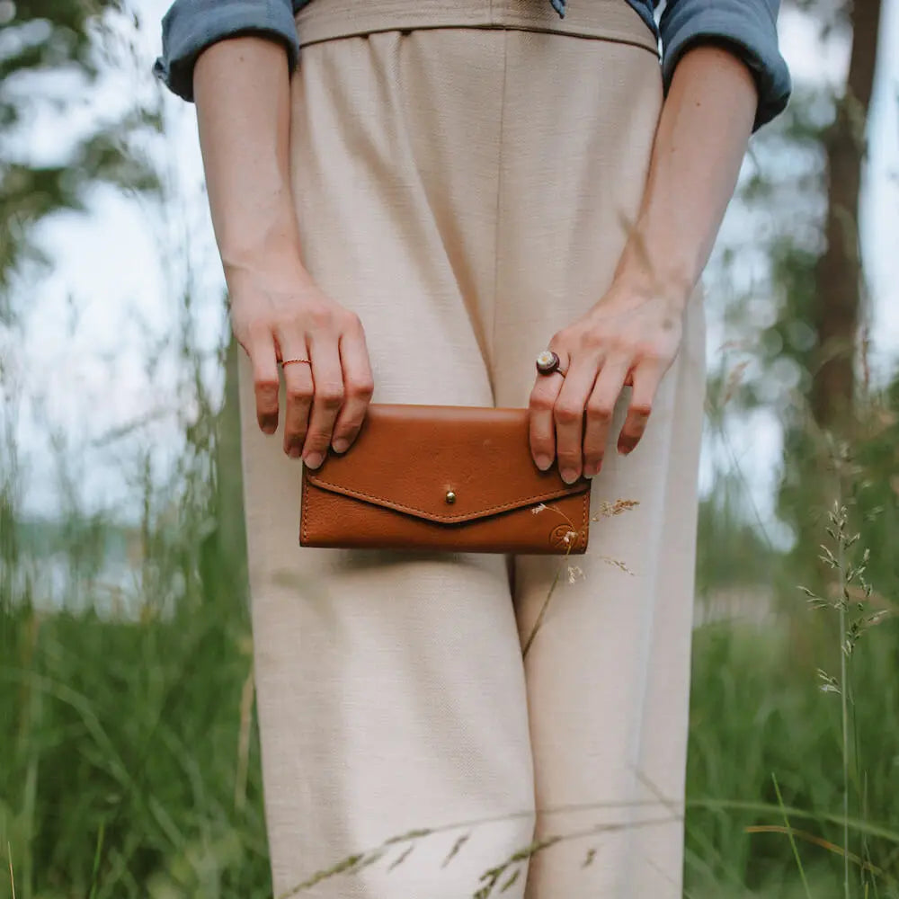 Craft & Forge Leather Wallet by Mission Mercantile Leather Goods, handmade leather goods main product photo