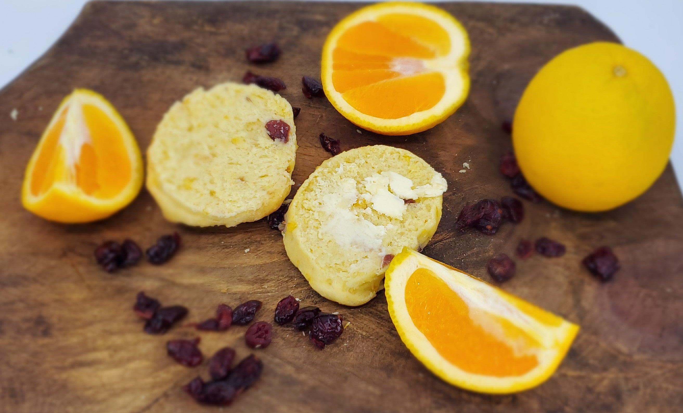 Cranberry Orange Zest Buttermilk Scones detail view by Two and a Half Irishmen - Traditional Irish Baking