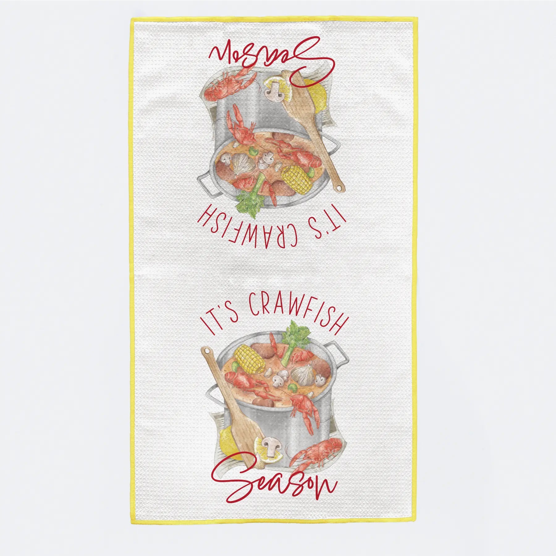 Crawfish Boil Kitchen Towel by Nola Tawk, natural skincare detail photo 2