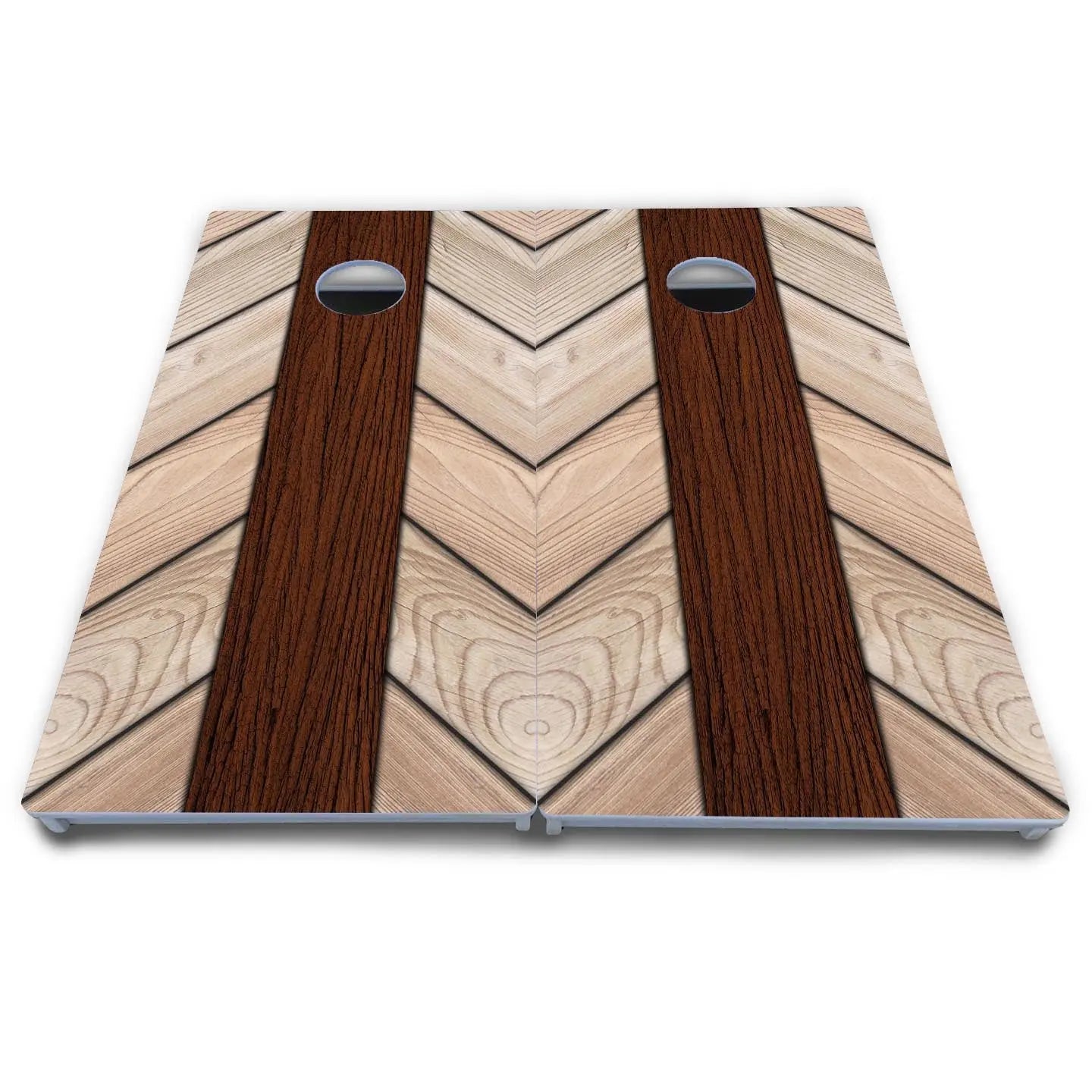 Cream Planks Cornhole Boards - All Weather Series by Cornhole Solutions, custom cornhole board detail photo 5