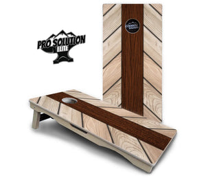 Cream Planks Cornhole Boards - Pro Solution Elite Series by Cornhole Solutions, custom cornhole board detail photo 2