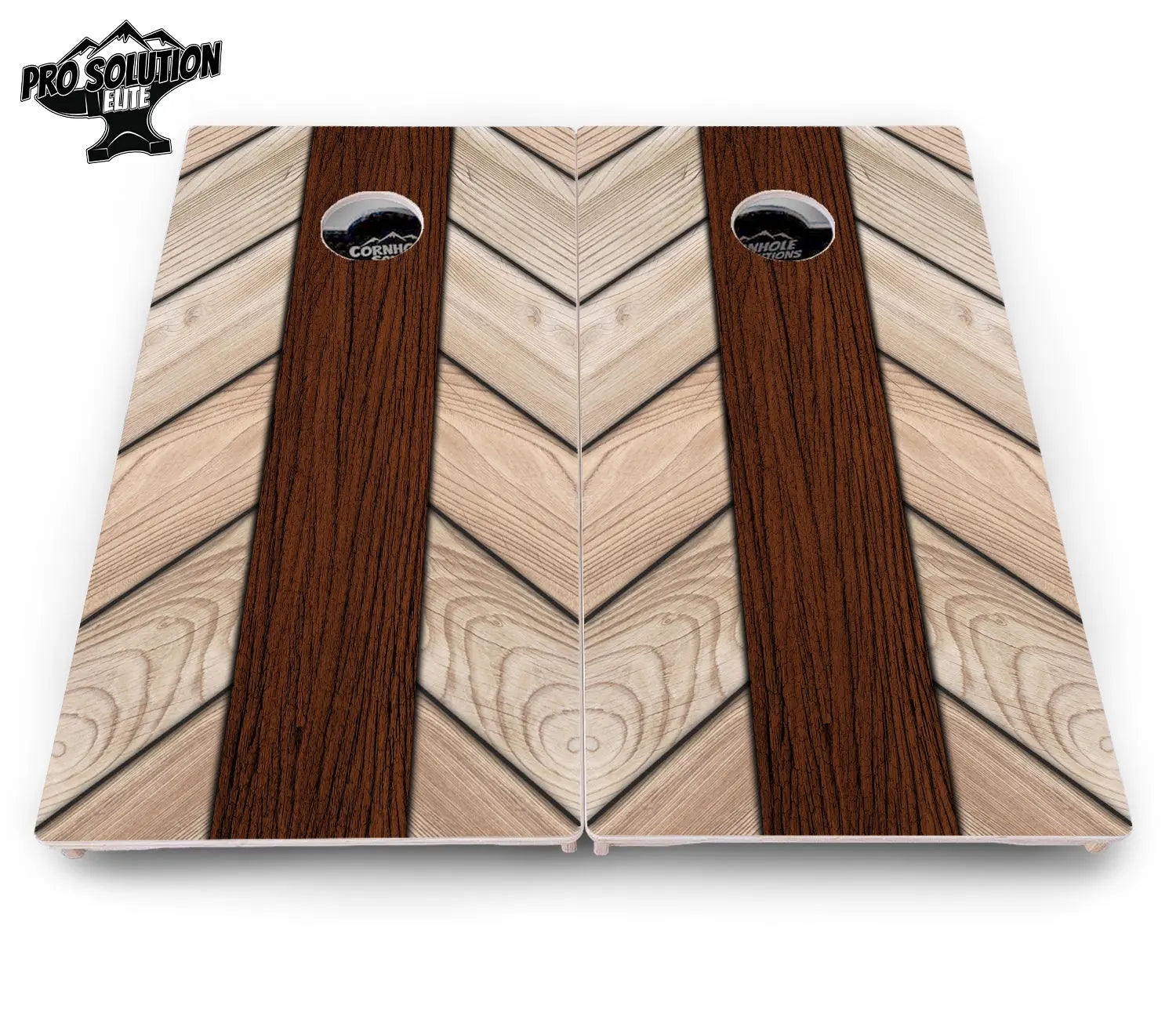 Cream Planks Cornhole Boards - Pro Solution Elite Series by Cornhole Solutions, custom cornhole board detail photo 4